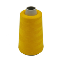 Fil à coudre industriel en polyester filé de 5000 m, couleur personnalisée, vente en gros, pour la confection de vêtements et la couture de sacs