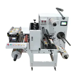 Máquina rotativa automática de troquelado y plegado de etiquetas de papel, DBMQ-370B