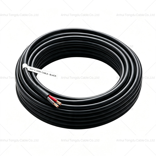 2 Core Stranded Copper PVC Control Cable 0.5mm2 to 10mm2 Flexible Round Wire for Control Circuit Wiring