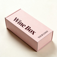 Caja de Cartón con Logotipo Impreso Personalizado, Recubrimiento UV, Materiales Reciclados, Caja de Regalo para Botellas de Vino y Whisky