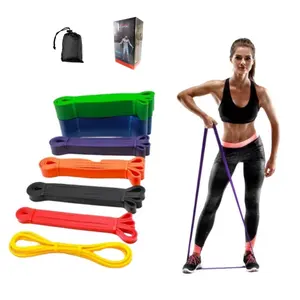 Zware Pull-Up Oefening Stretch Fitnessbanden Elastische Yoga Spanningsband 100% Latex Dikke Lusband