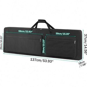Usine BSCI, vente en gros BSCI, étui souple pour piano électrique 61 touches, support amovible, roulettes, sac de transport pour clavier d'orgue électronique - Product Image 1
