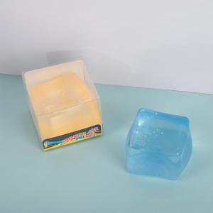 Jouet anti-stress créatif en forme de <span class=keywords><strong>cube</strong></span> de glace transparent, jouet anti-stress en gelée, jouet réaliste coloré en forme de carré. - Product Image 4