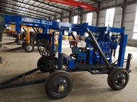Rig de forage au carottage hydraulique complet monté sur remorque, durable et portable, profondeur de forage de 230 m, à prix avantageux