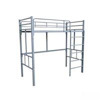 Lit superposé minimaliste moderne durable et portable avec cadre en acier et métal, bureau et armoire intégrés pour l'école, l'appartement, l'hôpital, la chambre à coucher