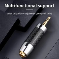 2.5mm / 3.5mm / 4.4mm connecteur Audio mâle femelle adaptateur convertisseur plaqué or prise fibre de carbone 2.5 3.5 4.4