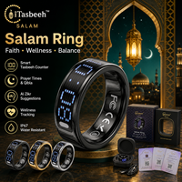 Bague connectée intelligente SQ666 avec compteur numérique de Zikr, moniteur de santé, suivi de la fréquence cardiaque et des pas, pour la prière musulmane, cadeau de Ramadan