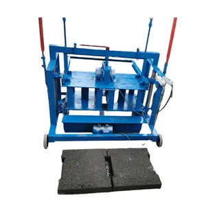 Widening type KM2-45 small electric concrete block brick machine Produce cement flat plate Mobile 220V brick making machinery