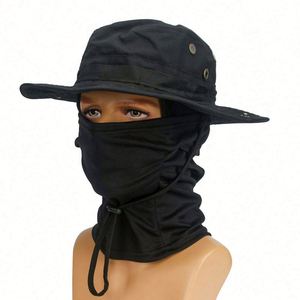 Sombrero de Pesca Plegable al por Mayor para Acampar al Aire Libre, Gorro Balaclava de un Solo Orificio para Hombre, Sombreros de Pescador de Camuflaje con Máscara - Product Image 1