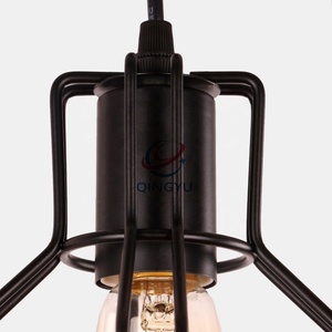 Handmade Rustic Traditional Industrial European Steel Wire <strong>Cage</strong> Pendant <strong>Light</strong> Lamp <strong>Shade</strong> - Product Image 3