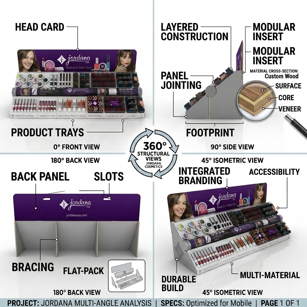 Custom Acrylic Modern Countertop Cosmetic Display Stand with Customizable Options Carton Packed for Super Shiny Gloss Lipstick — view 3