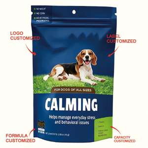 Suplemento Calmante Balanceado Sin Cáñamo para Perros, Formulado por Veterinarios, Sabor a Hígado, L-Triptófano, 120 Masticables - Product Image 2