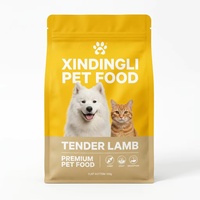 Sacs personnalisés refermables pour friandises pour chiens, pochettes à fond plat en PET, emballage souple pour aliments pour chats