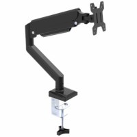 Support de bureau réglable pour écran unique avec ressort à gaz en aluminium, pour écrans ergonomiques de 14 à 32 pouces