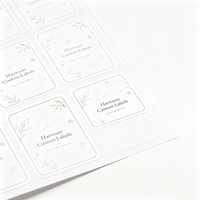 Étiquettes d'emballage pour thé aux herbes Haoxuan OEM, film PP blanc mat, autocollants imprimés imperméables pour sachets et bocaux