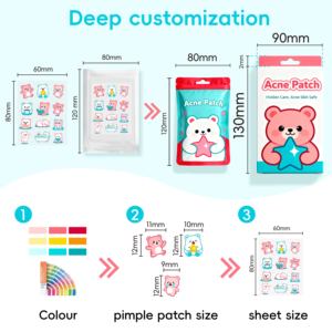 디자인 티 트리 & 살리실산 하이드로콜로이드 여드름 제거 패치 개인 라벨 - Product Image 4