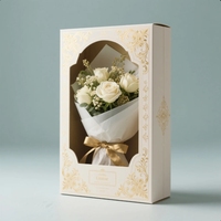 INUNION Grande boîte à fleurs, boîte cadeau en papier luxueuse pour bouquet, boîte pour la Saint-Valentin, boîte pour fleurs fraîches
