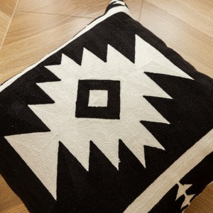 Modern Geometric Black <b>White</b> Square Pillowcase Removable Home Decor <b>Cushion</b> <b>Cover</b> Abstract Pattern PV Fleece Material - Product Image 1