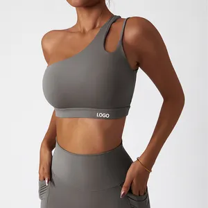 Nieuwe Trend Damesondergoed Accessoires One-Shoulder Fitness Yogakleding Uniek Design Workout Kleding.