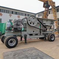 Concasseur à mâchoires mobile diesel 400x600 de haute qualité, capacité 50-100tph, installation de concassage de pierres portable sur roues, marque TIDE