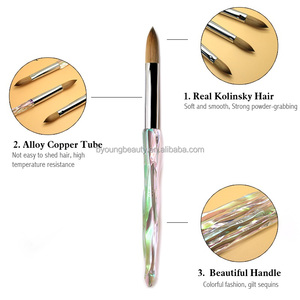 Pincel acrílico transparente para <span class=keywords><strong>uñas</strong></span>, mango rojo kolinsky, juego de pinceles para <span class=keywords><strong>uñas</strong></span> acrílicas, <span class=keywords><strong>2022</strong></span> - Product Image 5