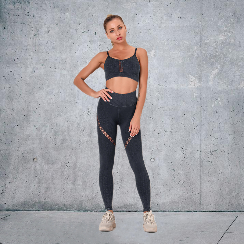 New Fashion Modern Breathable Workout Clothing Women Active Wear  Yoga Pants  BRA  5 colors high product quality