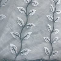 Voilage brodé blanc style européen, rideaux en voile à bord festonné, tissu de rideau en dentelle florale pour fenêtre de maison