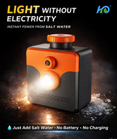 Lampe à sel jetable, lanterne portable d'extérieur, pour jardin, tente, camping, pêche, utilisable pendant 300-400 heures