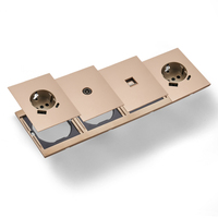 Enchufe de Pared WESA, Enchufe Europeo, Enchufe Múltiple para TV con RJ45 Ethernet, Enchufe Doble para el Hogar, Combinación Libre, Diseño Moderno de Lujo