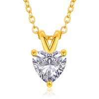 <strong>Best</strong> <strong>Selling</strong> Elegant Large Diamond Pendant Jewelry 18K Gold Plated 925 Sterling Silver VVS <strong>Moissanite</strong> Iced Out Pendant Necklace