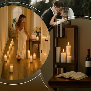 Bougies LED sans flamme en gros, à piles, effet flamme vacillante 3D, télécommandées, bougies piliers en acrylique pour mariages et décoration intérieure - Product Image 6