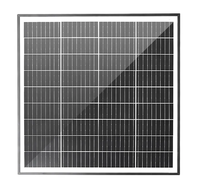 Panneau solaire monocristallin 30W 12V 400x400x25mm, module PV rigide en verre, cadre noir, étanche IP68, système hors réseau pour camping-car, marine, vidéosurveillance