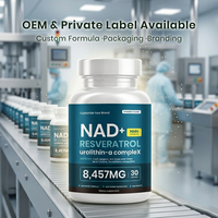 Compléments NAD+ pour une vie plus saine et plus longue, beauté, nicotinamide, resvératrol, mononucléotide, compléments PQQ, capsules NMNH