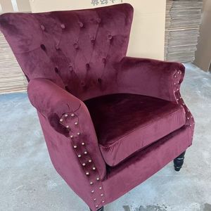 Sillón reclinable para sala de estar, sillón de lectura con asiento acolchado, silla de acento Wingback de tela para dormitorio - Product Image 5