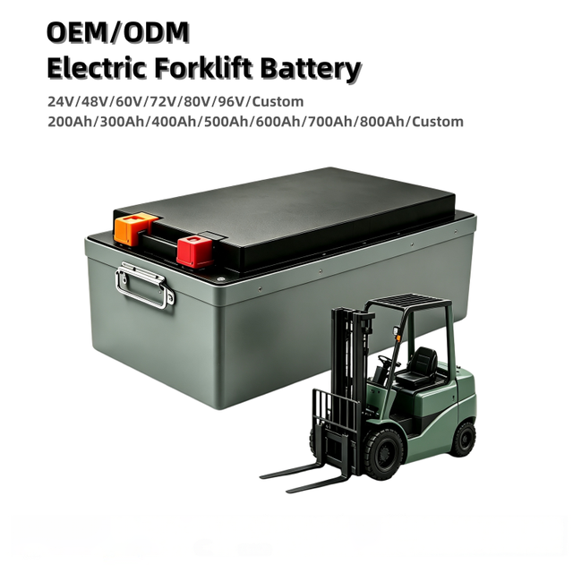 Custom CE 48V 60V 80V 100Ah 200Ah 600Ah LFP LiFePO4 Battery 6000 Cycle Life OEM Battery Pack for Electric Forklift Golf Cart