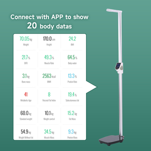 Báscula Médica con Función <span class=keywords><strong>de</strong></span> Medición <span class=keywords><strong>de</strong></span> Peso, Altura e IMC, Sensor Ultrasónico - Product Image 2