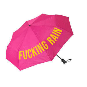 <b>Pink</b> Fucking Rain <b>Umbrella</b> Compact Foldable Travel Use - Product Image 1
