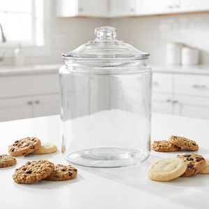 Wholesale Wide Mouth Home glassware Custom Large Empty <strong>Spice</strong> Cookie Glass Jar with Lid - Product Image 2