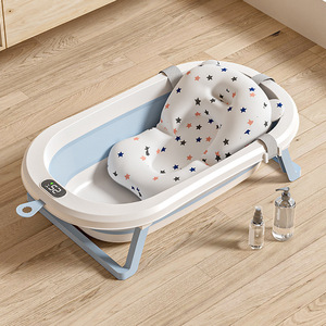 Baignoire pliable <span class=keywords><strong>pour</strong></span> bébé sensible à la température, épaisse, produit d'hygiène ménager <span class=keywords><strong>pour</strong></span> s'asseoir et se coucher, <span class=keywords><strong>pour</strong></span> les nouveau-nés - Product Image 4