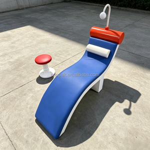 Juego de Silla y Taburete de <span class=keywords><strong>Dentista</strong></span> de Juguete para Niños, Accesorios de Clínica Dental para Juego de Roles, Sillón Reclinable de <span class=keywords><strong>Dentista</strong></span> de Juguete Suave para Área de Juegos Interior - Product Image 2