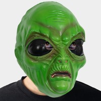 Nouveauté Masque d'Alien Vert Amusant pour Halloween, Taille Unique, pour Costumes de Cosplay, Fêtes et Mascarades