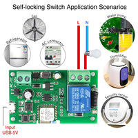 Ewelink Porte automatique Wifi Porte automatique WiFi Télécommande sans fil Interrupteur intelligent Module relais domestique USB DC 5V AC DC 7-32V