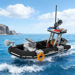 Ensemble de blocs de construction en gros : Bateaux de <span class=keywords><strong>patrouille</strong></span> urbaine, navires de la Garde côtière, bateaux de sauvetage, véhicules et briques d'assemblage - Product Image 5