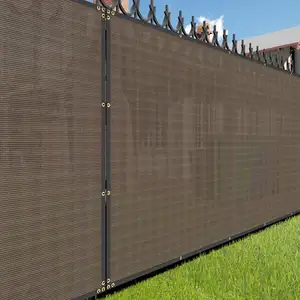 Cubierta de tela de malla para parabrisas de patio exterior, pantalla de privacidad para valla negra, 6 'X 50'