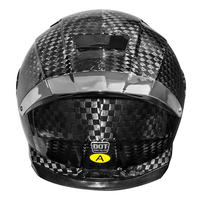 Casque de moto tout-terrain en fibre de carbone véritable certifié DOT, casque intégral pour moto de rue