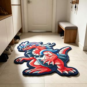 Alfombra de Pokémon con Estampado de Consola de Videojuegos, Alfombra de Cachemira Suave con Forma de Tarjeta Pokémon, Alfombra Personalizada con Marca, Alfombra de Anime, Tapete para Entrada - Product Image 4