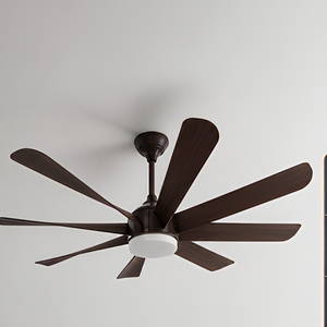 Ventilateur de plafond <span class=keywords><strong>LED</strong></span> moderne en métal de 60 pouces avec moteur DC, 8 pales, couleur noire, télécommande, 6 vitesses, intensité variable, pour salon (vente en gros) - Product Image 6