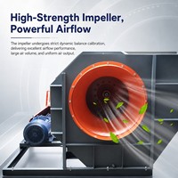 Professioneller Hochdruck-Direktantrieb Industrieller Zentrifugalventilator aus Edelstahl, OEM-Anpassbar für Staubabsaugung