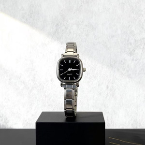 Best-seller in acciaio inox fascia elastica retrò forma quadrata fai da te orologio <span class=keywords><strong>italiano</strong></span> movimento al quarzo vetro quadrante puntatore - Product Image 6