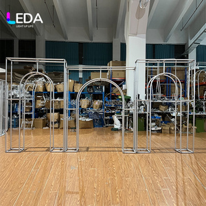ซุ้มแต่งงานอลูมิเนียม 3 มิติ แบบถอดประกอบได้ สีสันตามสั่ง ดีไซน์ใหม่จาก LEDA สูง 6-7 ฟุต สำหรับงานแต่งงาน/วันเกิด ใช้ได้ทั้งในร่มและกลางแจ้ง - Product Image 2